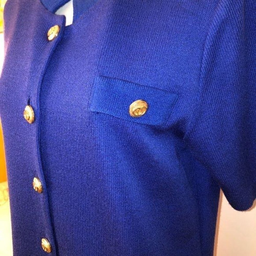Collectibles Seattle Dress Womens Blue Knit Short Sleeve Flat Collar Acrylic - Picture 3 of 10